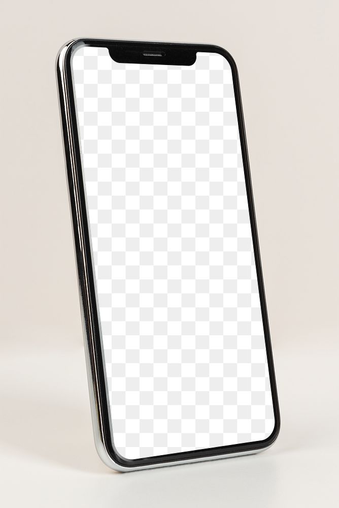 Black smartphone screen mockup background 