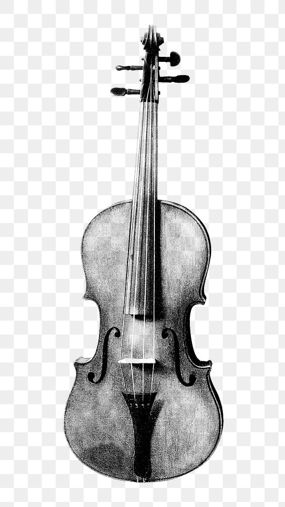Vintage monochrome violin design element