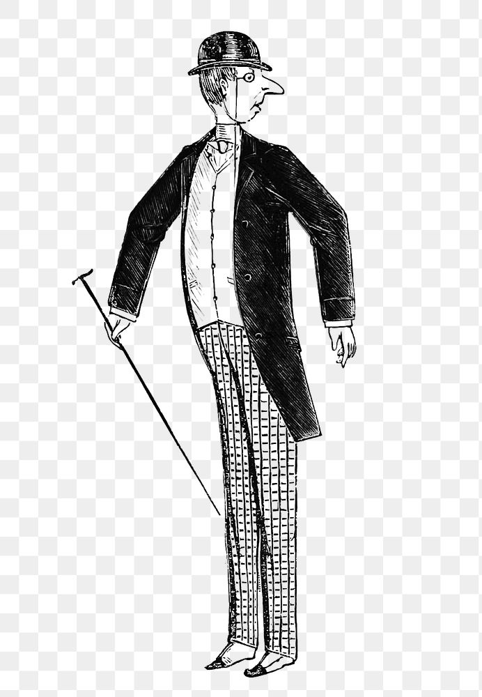 PNG Drawing of a gentleman clothing, transparent background