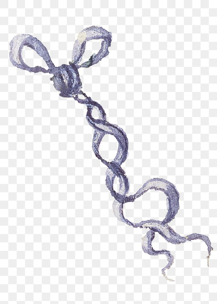 Blue old vintage ribbon knot png
