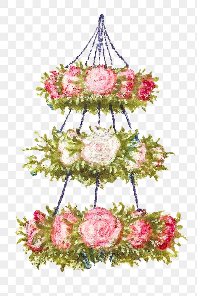 Png hanging flower ceiling decorative