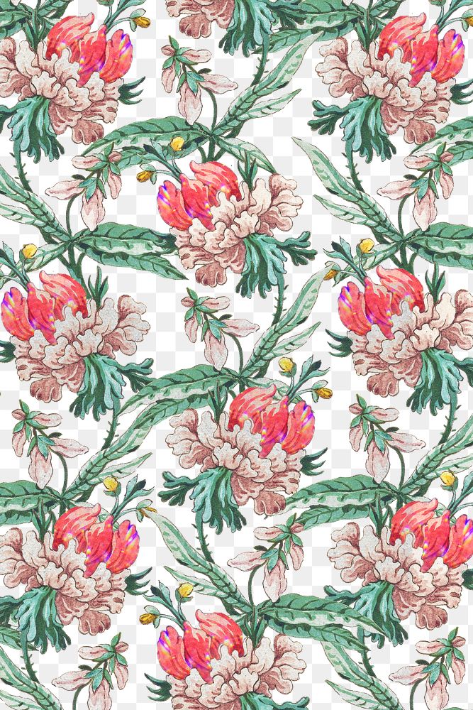 Vintage pink floral pattern background  