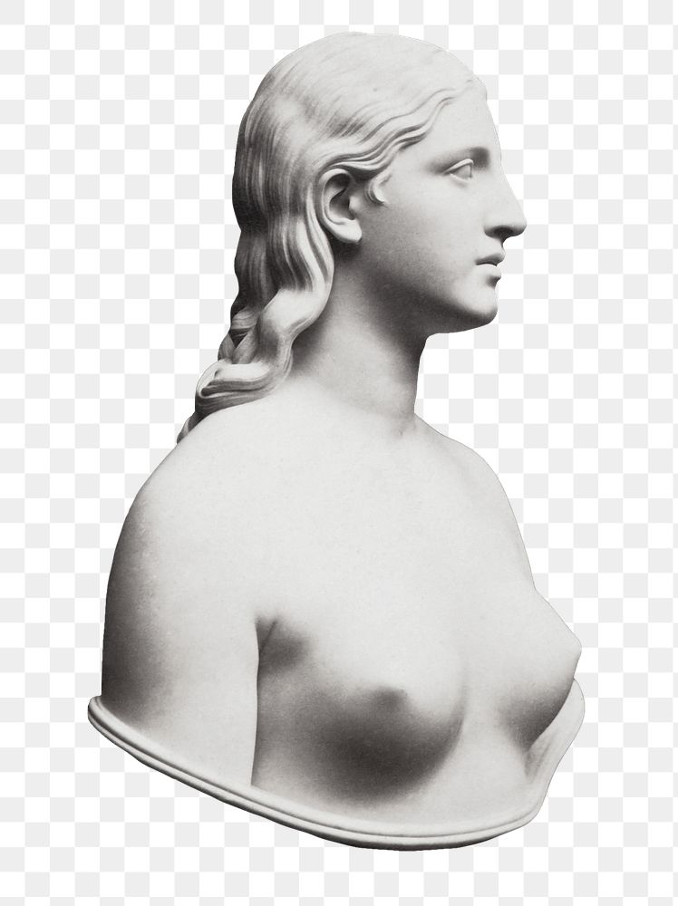 Ancient Eve sculpture png sticker, vintage woman collage element