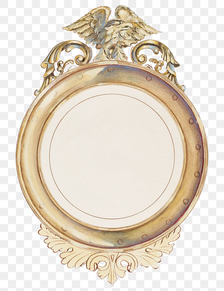 Vintage mirror png illustration, remixed from the public domain collection.