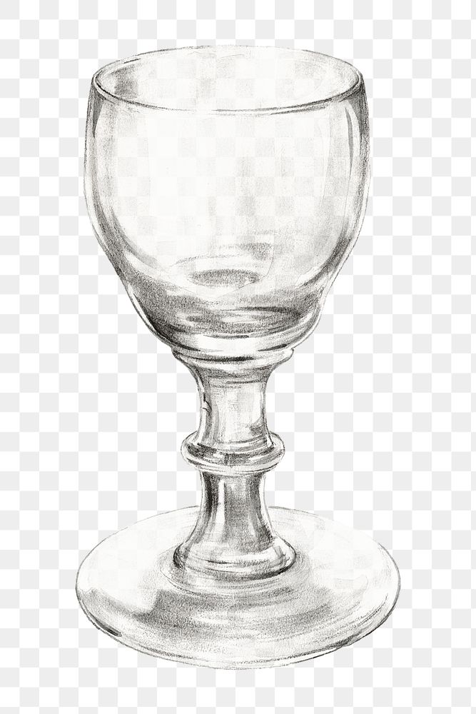 Vintage glass png illustration, remixed from the artwork by Lillian Causey