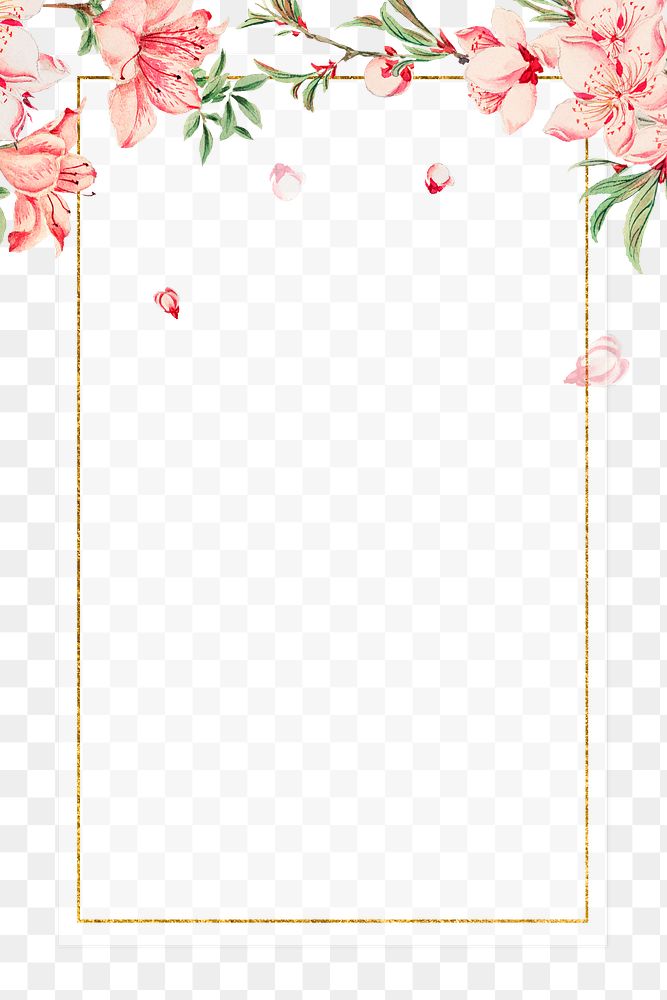 Vintage Japanese frame png peach | Free PNG - rawpixel