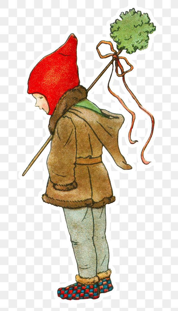 Little boy in a red beanie transparent png