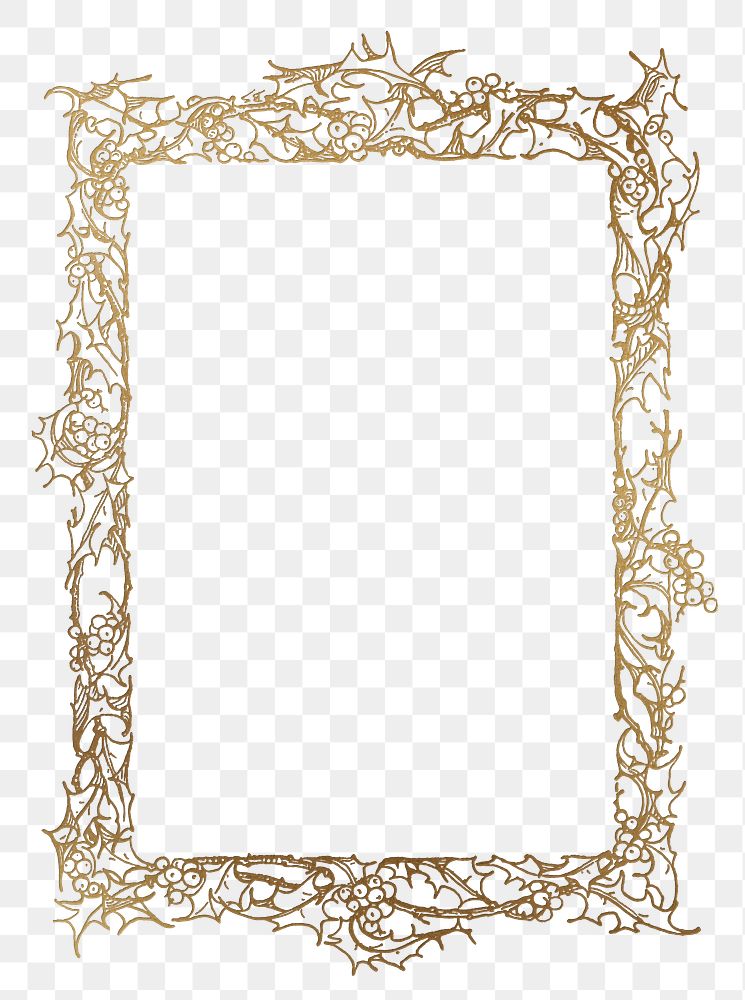 Christmas gold frame