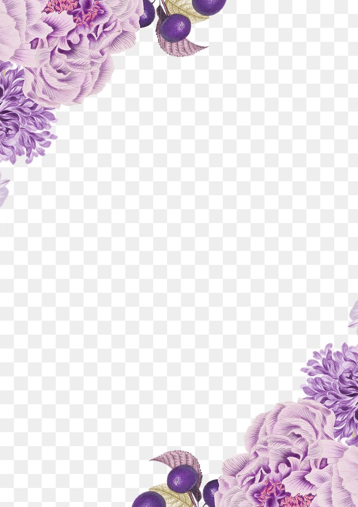 purple floral border