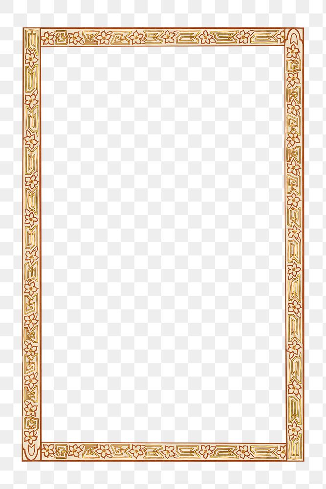 Art nouveau png frame, remixed | Free PNG - rawpixel