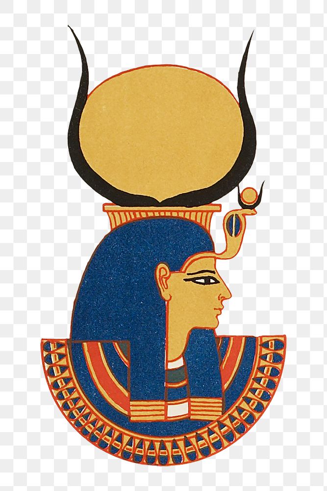 Ancient Egyptian Hathor Egyptian goddess png sticker