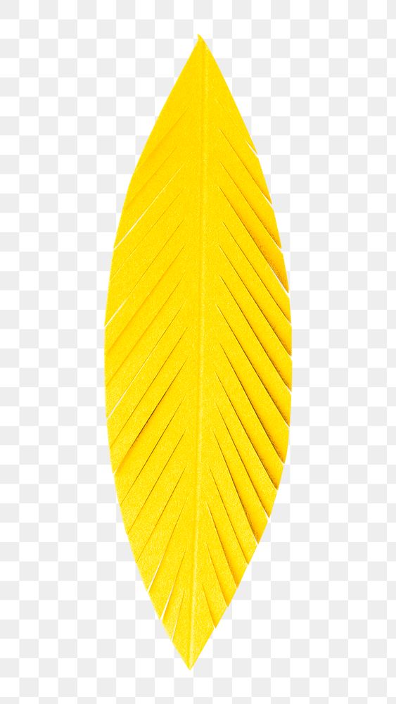 Yellow feather 3d png paper craft