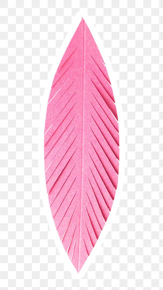 Pink feather sticker paper craft png