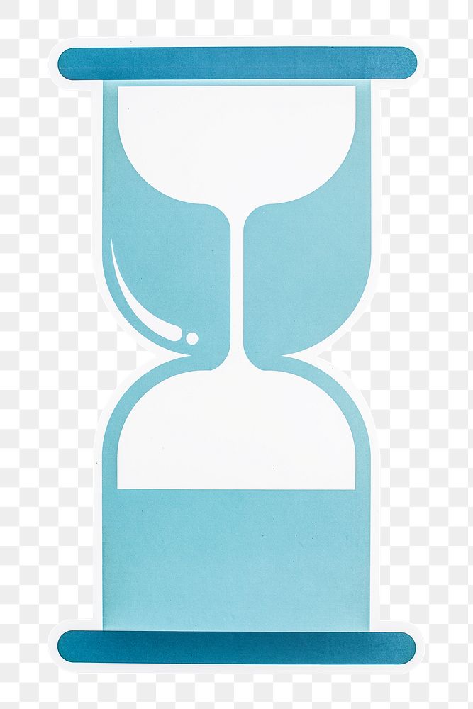 Hourglass paper craft illustration icon design sticker