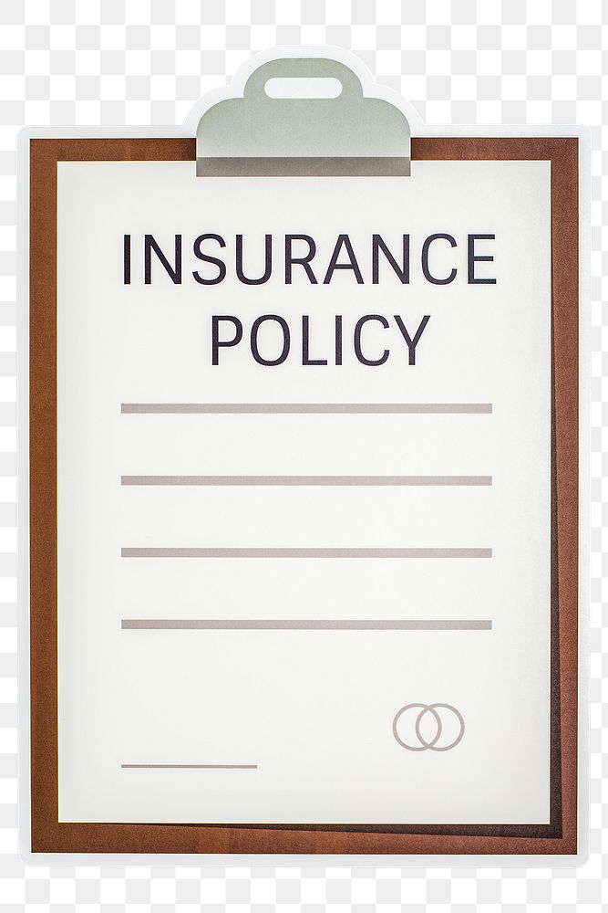 Insurance policy paper craft illustration icon design sticker