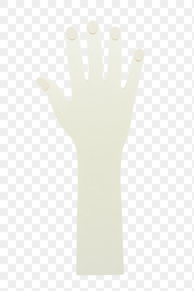 Nude hand and arm paper craft design element