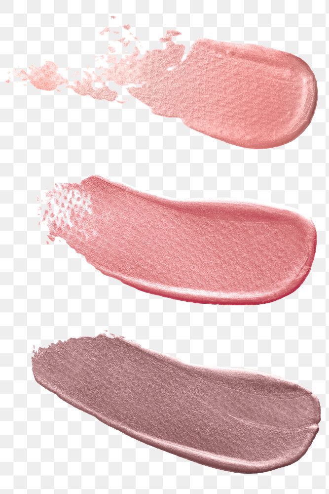 Metallic pink paint stroke transparent png