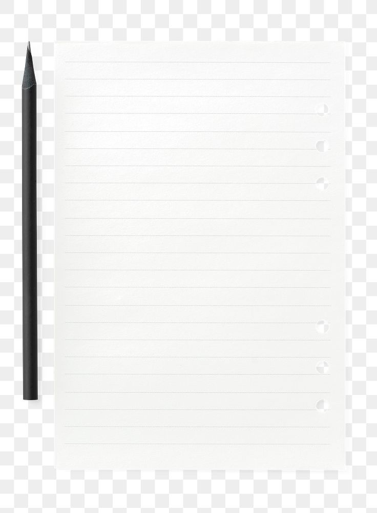 White paper and pen set transparent png