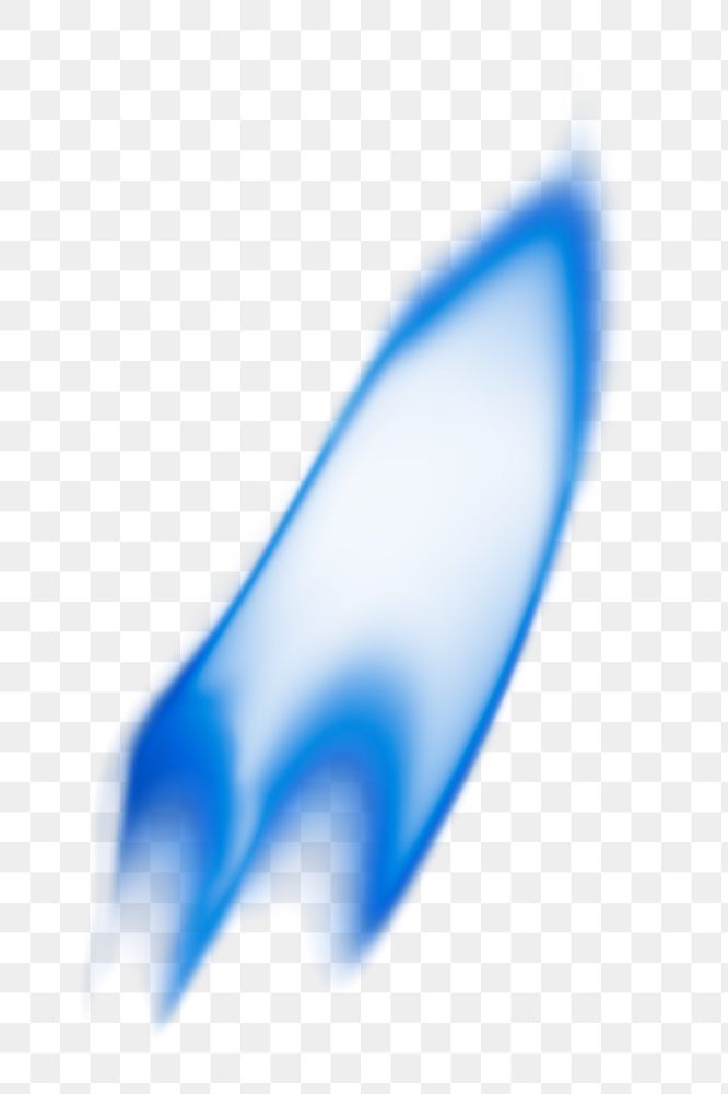 Lighter flame png sticker, realistic burning blue fire image
