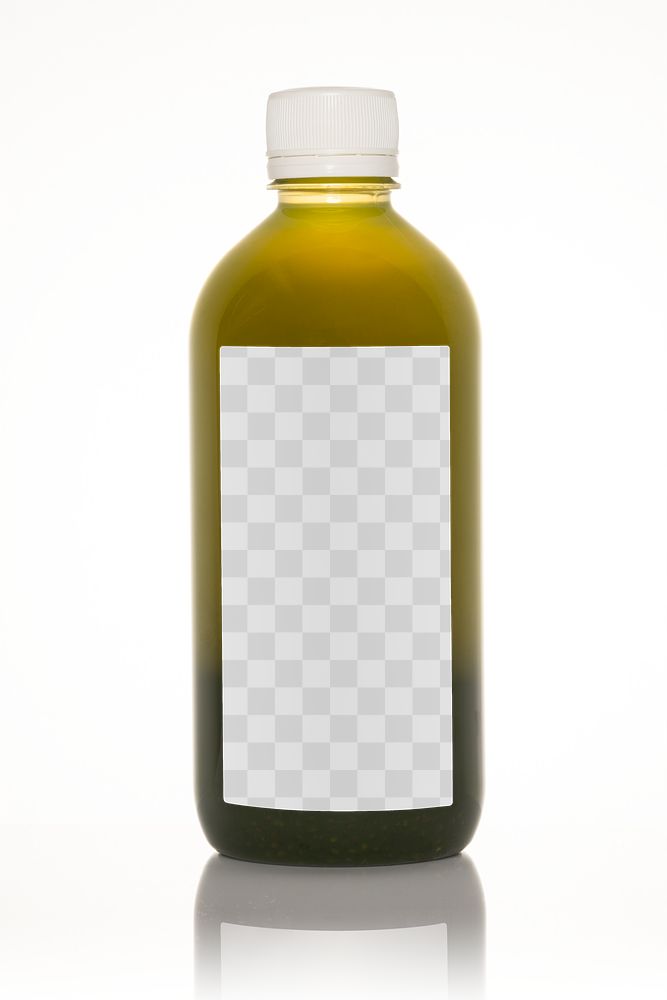 Fresh organic cold juice bottle with label mockup