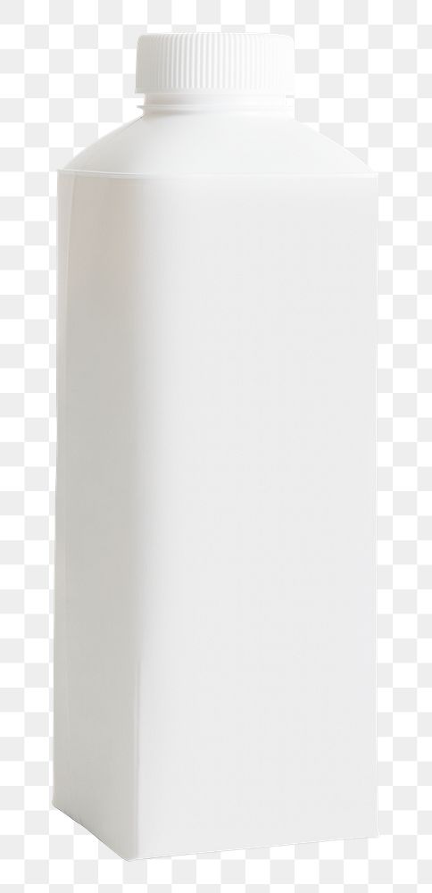 Minimal white milk carton design element 