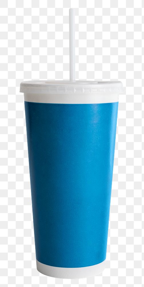 Blue disposable soft drink cup