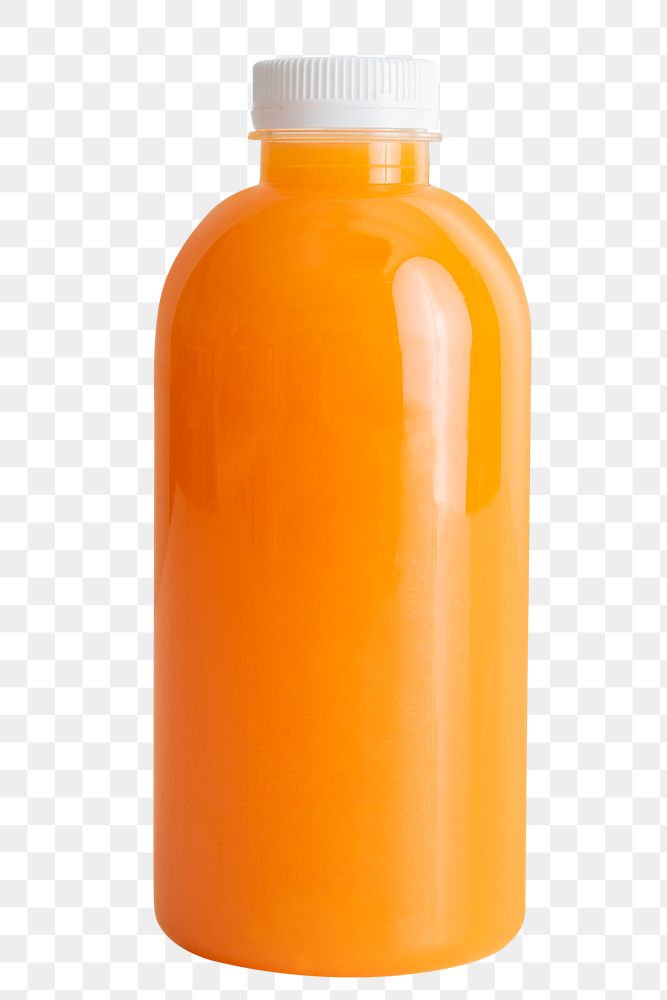 Fresh organic orange juice in bottle design element