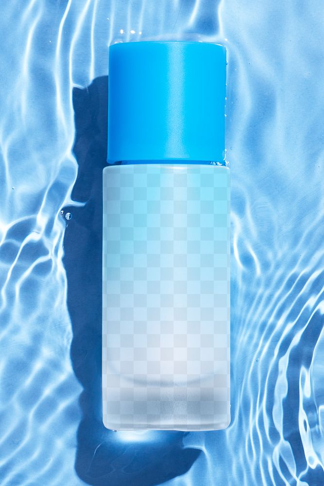 Half transparent blue beauty care packaging