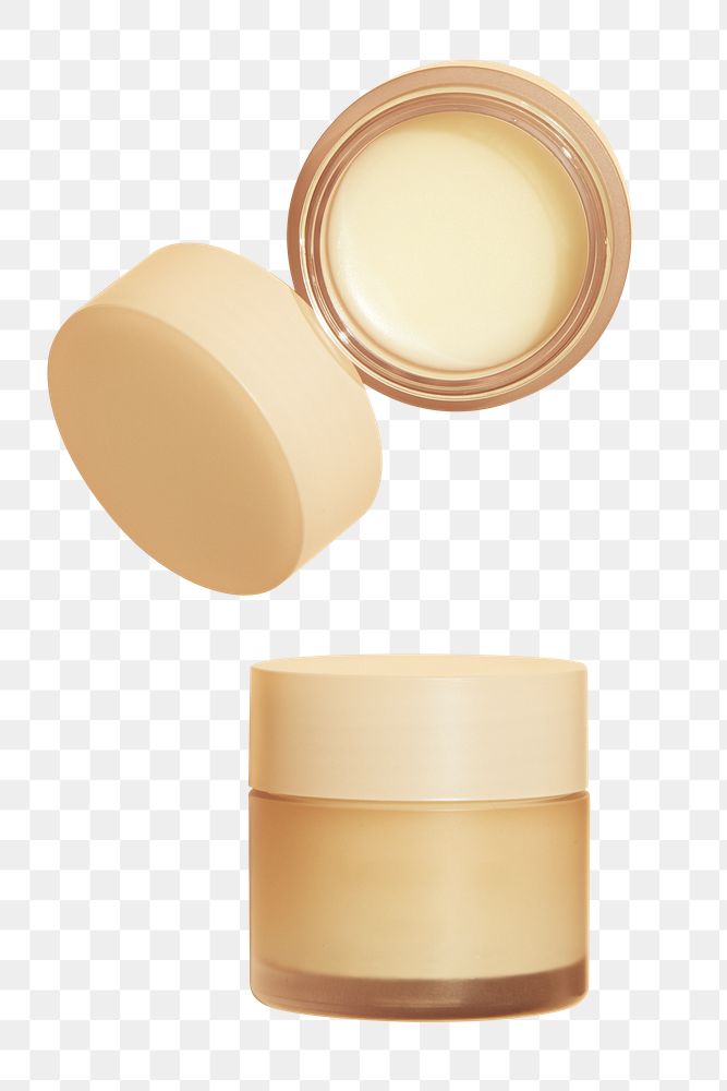 Organic beauty cream pot design element