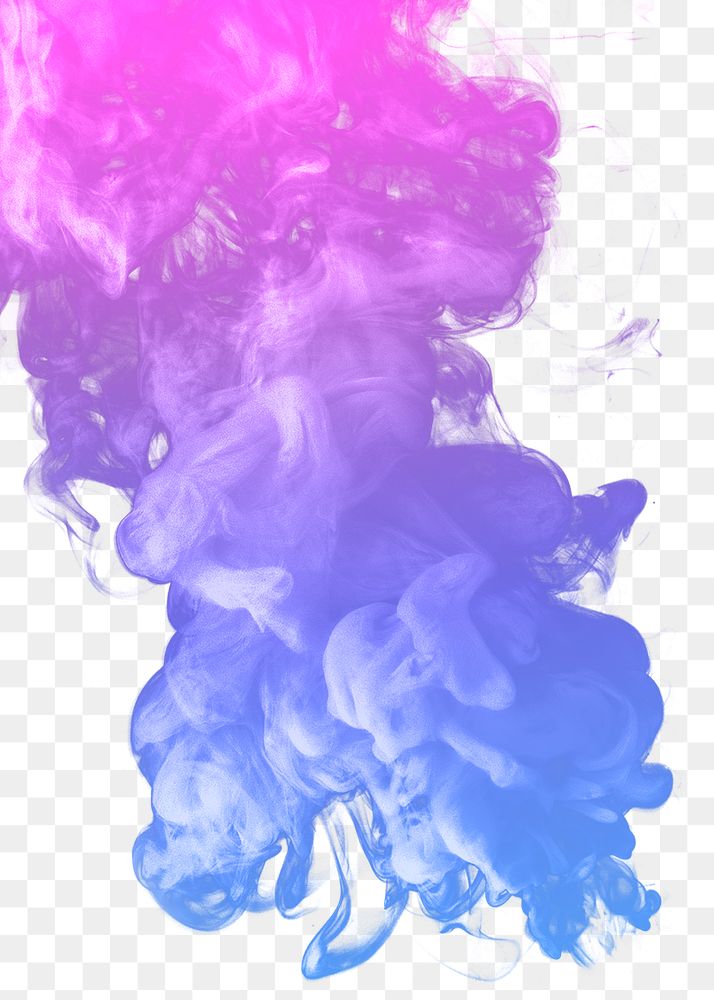 Pink and blue smoke effect design element