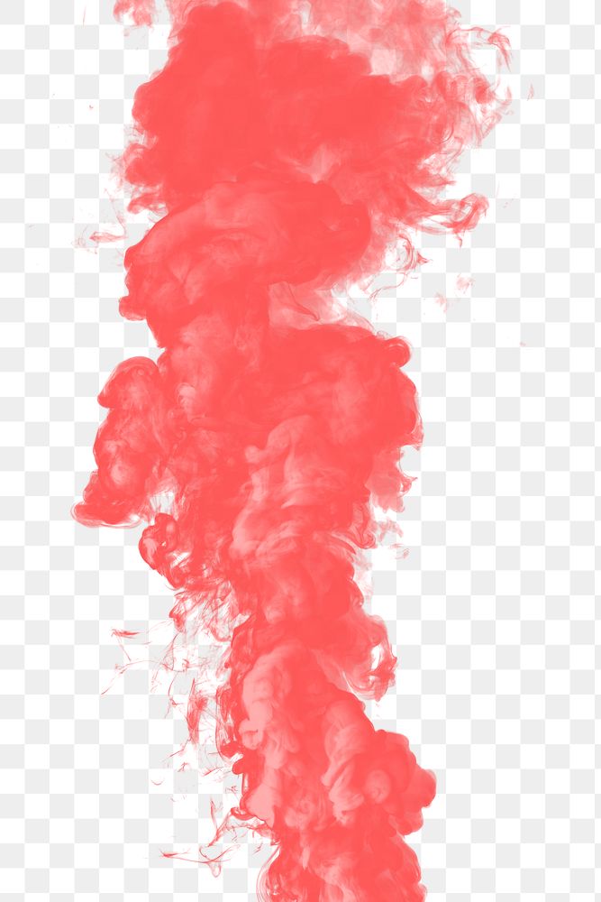 Coral red smoke effect design element