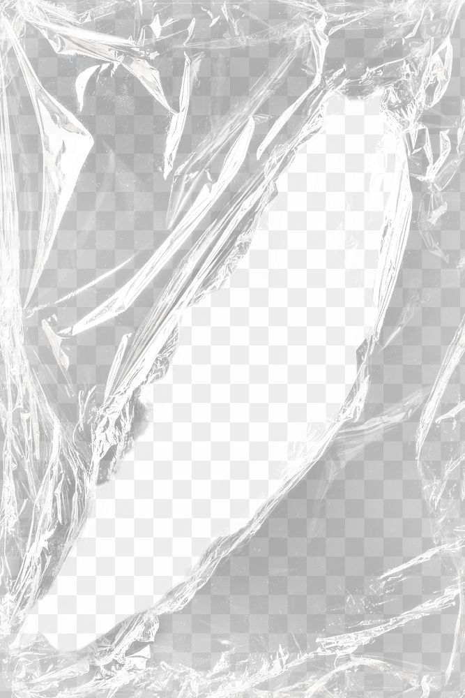Transparent plastic wrap texture design element