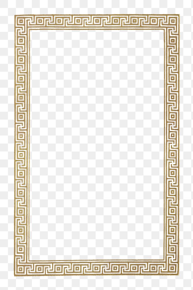 Vintage gold frame design element
