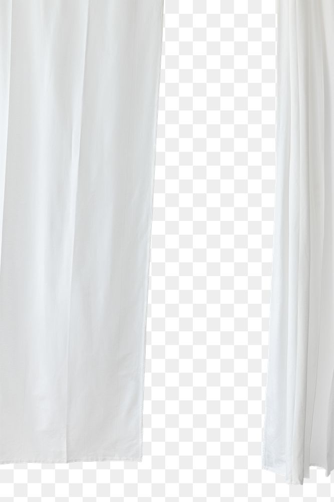 White drapery hanging from a curtain rod design element