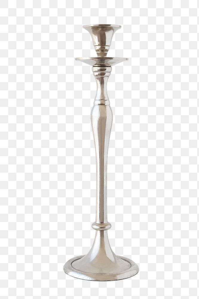Traditional silver candle holder design element