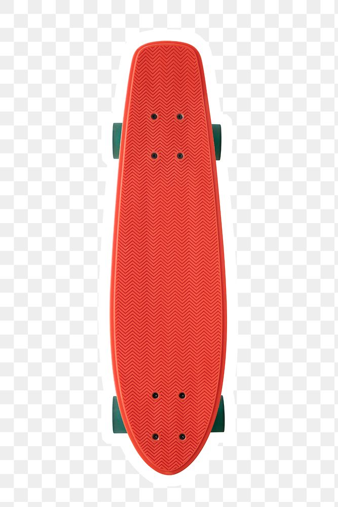 Scarlet red skateboard sticker design element