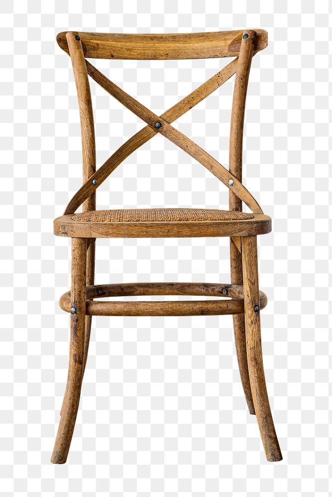 Brown wooden chair design element