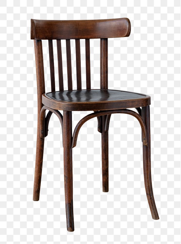 Brown wooden chair design element