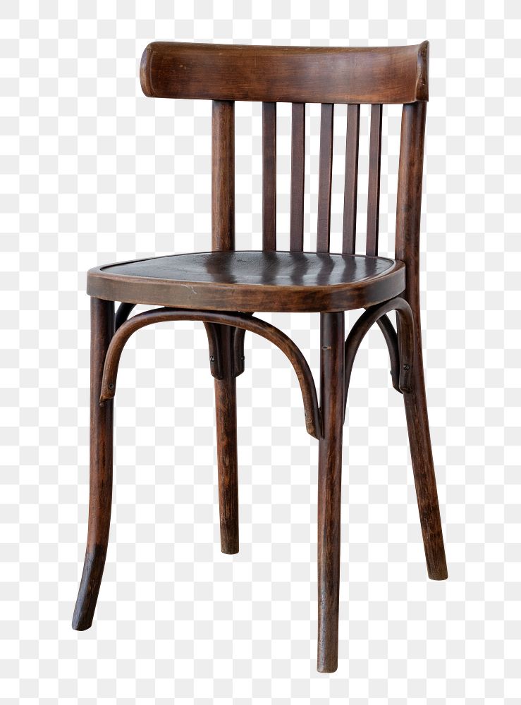 Brown wooden chair design element