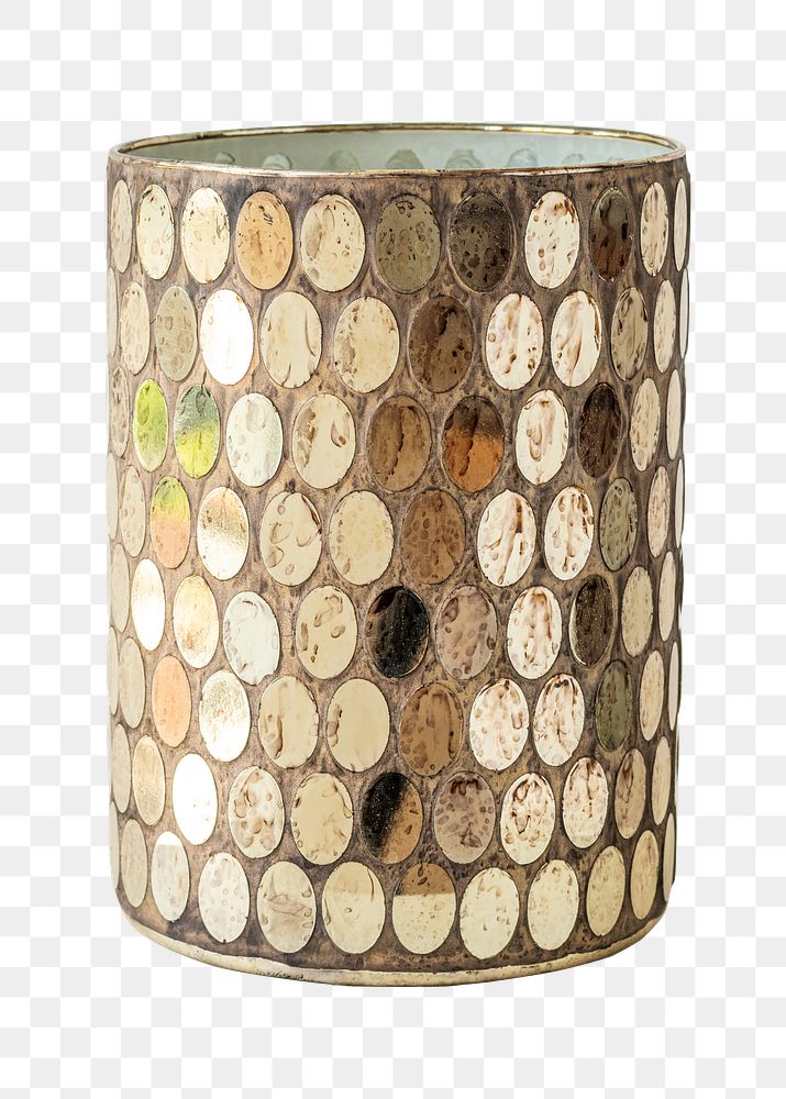 Mosaic glass candle holder design element