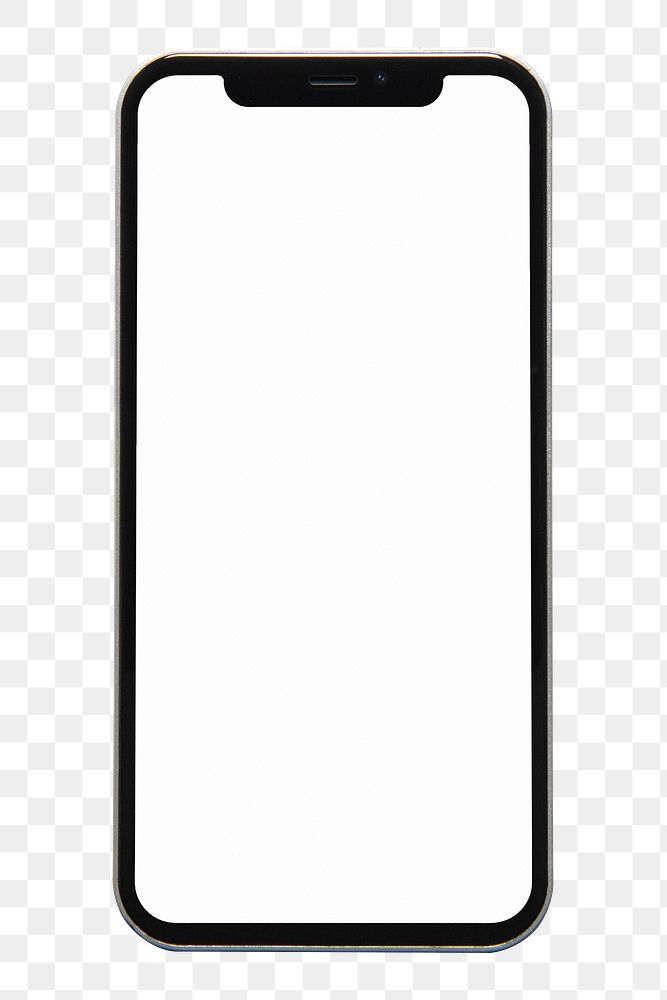 Smartphone white screen mockup png | Free PNG Sticker - rawpixel