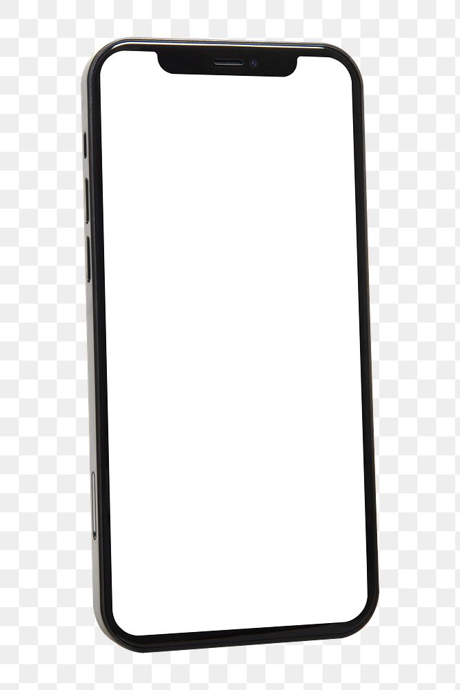 Smartphone white screen png mockup innovative future technology
