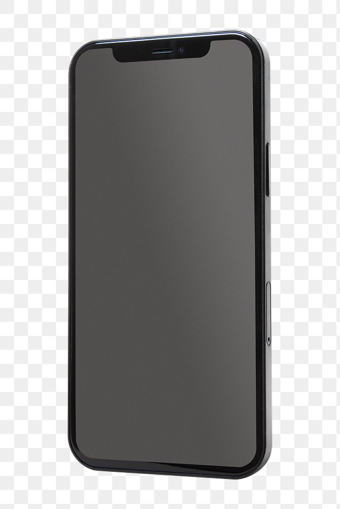 Smartphone black screen png mockup | Free PNG Sticker - rawpixel