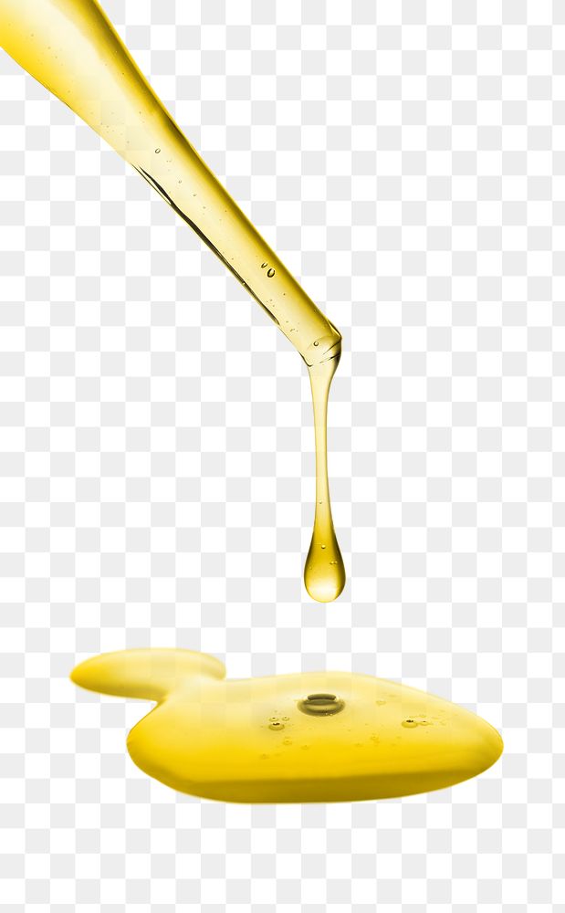 Dropper PNG yellow serum, beauty and skincare