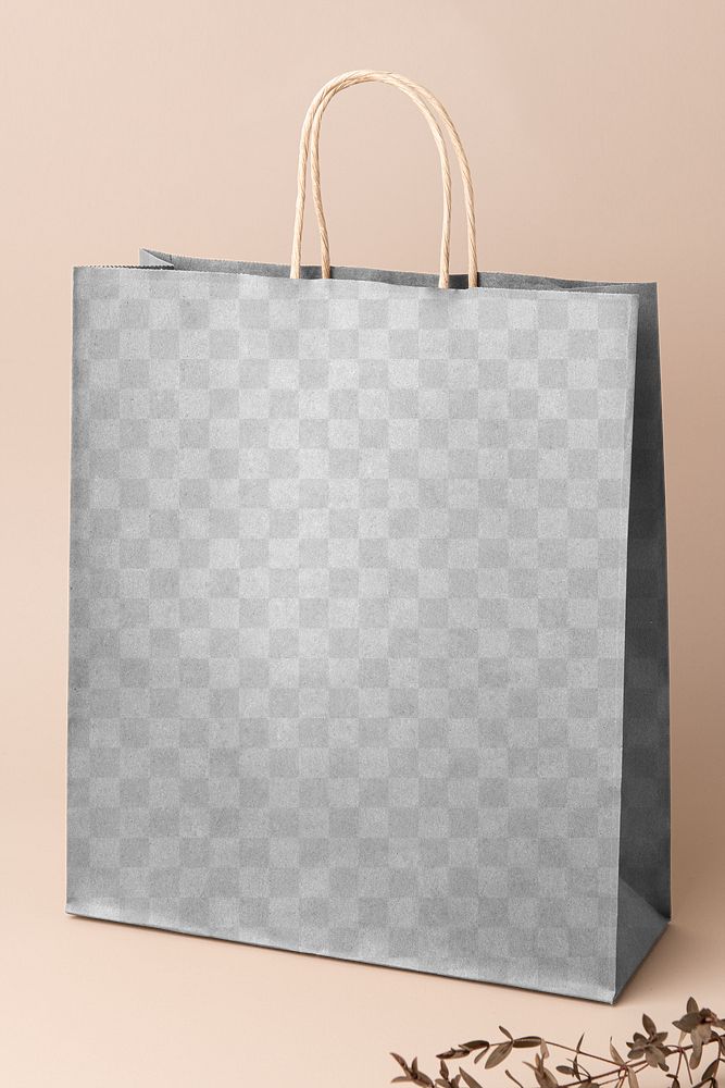 Paper shopping bag mockup png for eco brands