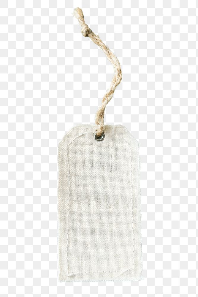 Clothing tag png, blank realistic design