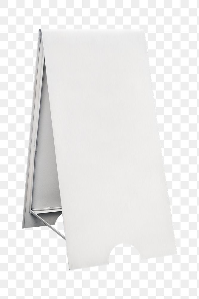 A-frame sign png, white sandwich board