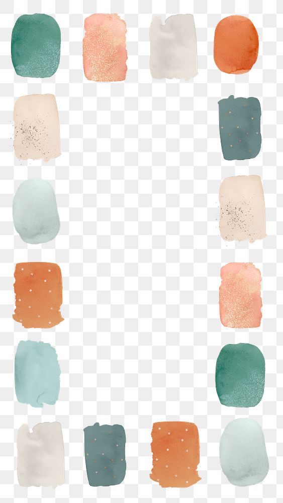 Watercolor png border frame, Instagram story wallpaper background