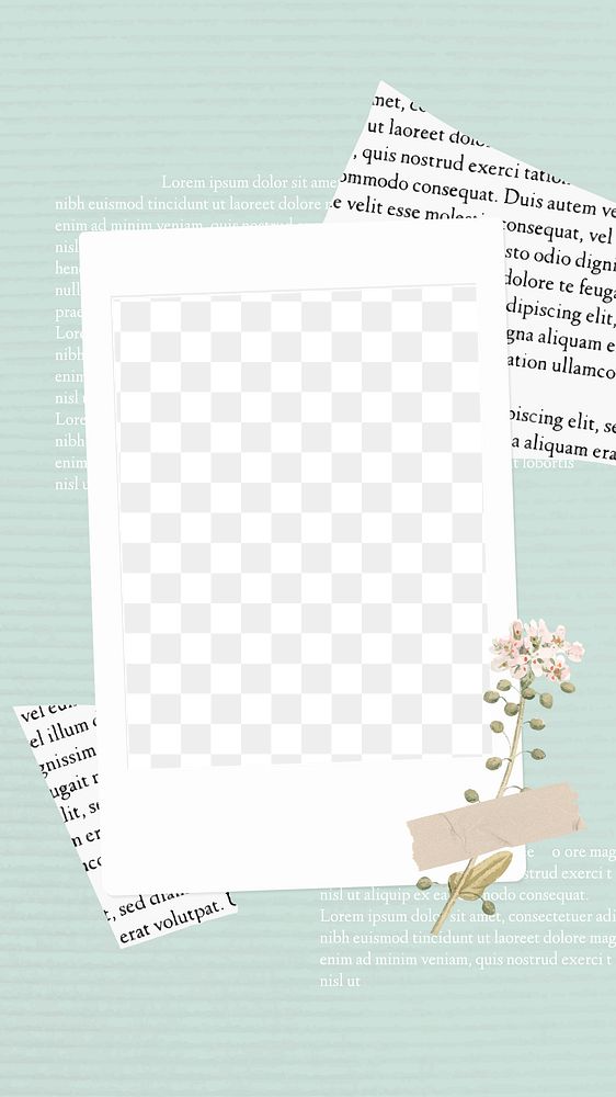 Frame PNG, transparent vintage border on paper collage