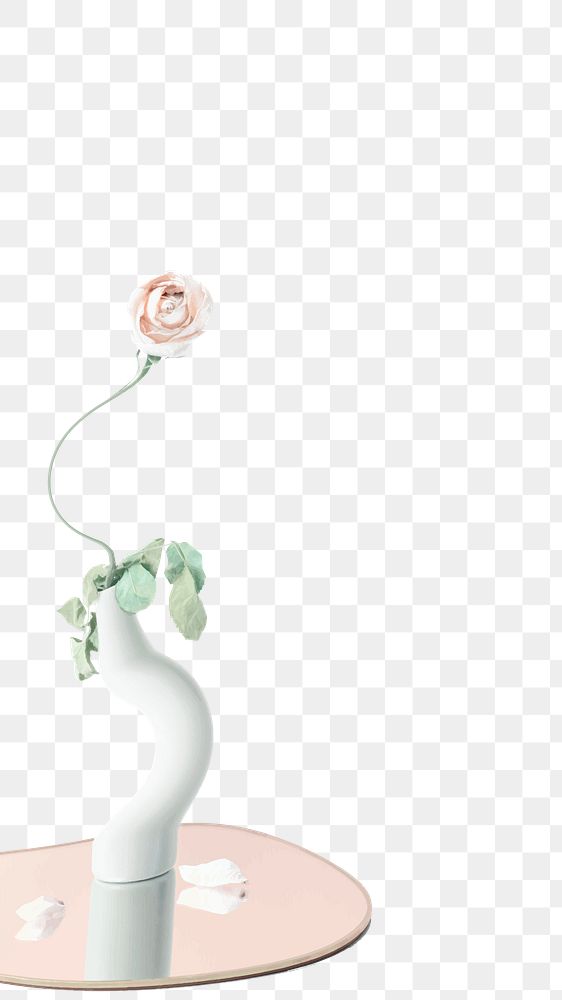 Flower border png, abstract transparent background